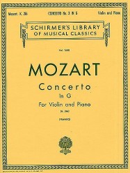 W.A. Mozart: Violin Concerto No.3 In G K.216 (Violin/Piano) (noty, housle, klavír)