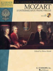 W.A. Mozart: 15 Intermediate Piano Pieces (noty, sólo klavír) (+audio)