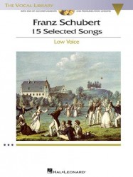 Franz Schubert: 15 Selected Songs - Low Voice (noty, hluboký hlas, klavír) (+audio)