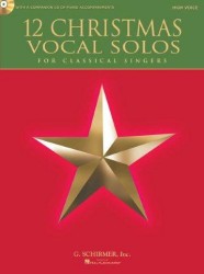 12 Christmas Vocal Solos - High Voice (noty, vysoký hlas, klavír) (+audio)