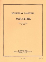 Bohuslav Martinů: Sonatine For Two Violins And Piano H198 (noty na 2 housle, klavír)