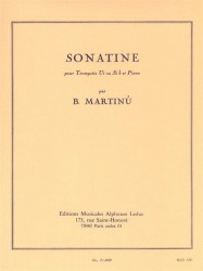 Bohuslav Martinů: Sonatine For Trumpet And Piano (noty na trubku, klavír)