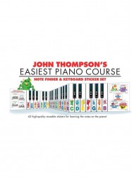 John Thompson's Easiest Piano Course Notefinder (nálepky na klavírní klávesy & vyhledávač not)