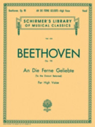 Beethoven: An Die Ferne Geliebte Op.98 (noty na klavír, zpěv, vysoký hlas)