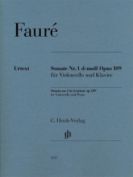Gabriel Fauré: Sonata no. 1 in d minor op. 109 (noty na violoncello, klavír)