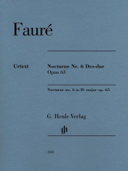 Gabriel Fauré: Nocturne No 6 In D Flat Major Op 63 Piano (noty na klavír)