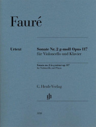 Gabriel Fauré: Sonata no. 2 in G minor op. 117 (noty na violoncello, klavír)