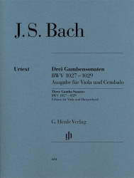 Johann Sebastian Bach: 3 Gamba Sonatas BWV 1027-1029 (noty na violu, klavír)