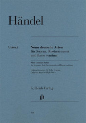 Georg Friedrich Händel: 9 German Arias (noty na zpěv, sólový nástroj, basso continuo)