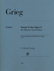 Edvard Grieg: Sonata F Major Op. 8 For Piano and Violin (noty na housle, klavír)