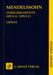 Mendelssohn Bartholdy: String Quartets Op.12 And Op.13 - Study Score (noty pro smyčcový kvartet)