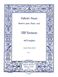 Gabriel Fauré: Nocturne No.5 In B Flat Op.37 (noty na klavír)