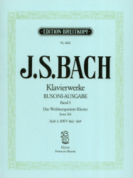 J.S. Bach: Das Wohltemperiertes Klavier 1/3 - Busoni (noty na klavír)
