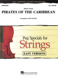 Music from Pirates of the Caribbean (snadné noty pro smyčcový orchestr, party, partitura)(+audio)