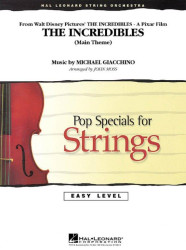 The Incredibles (snadné noty pro smyčcový orchestr, party, partitura)