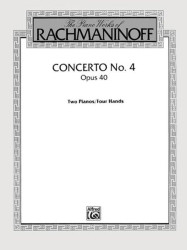 Sergej Rachmaninov: Concerto No. 4, Op. 40 (noty na čtyřruční klavír)