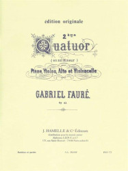 Gabriel Fauré: Quatuor No.2, Op.45 in G minor (noty pro klavírní kvartet)
