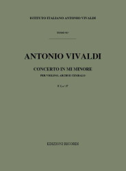 Antonio Vivaldi: Concerto In Mi Min. RV 278 (noty na housle, smyčcový orchestr, partitura)