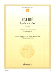 Gabriel Fauré: Aprés un réve op. 7/1 (noty na violoncello, klavír)
