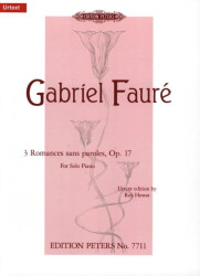 Gabriel Fauré: 3 Romances Sans Paroles Op.17 (noty na klavír)