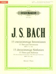Johann Sebastian Bach: 2-part Inventions and 3-part Sinfonias (noty na klavír)