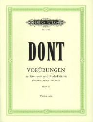 Jakob Dont: Vorubungen zu Kreutzer- und Rode-Etüden, Op.37 (noty na housle)