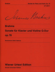 Johannes Brahms: Sonata in G major op. 78 (noty na housle, klavír)