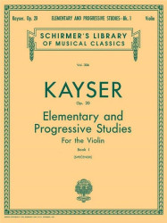 Heinrich Ernst Kayser: 36 Elementary & Progressive Studies, Op. 20, Book 1 (noty na violu)