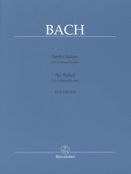 J.S. Bach: 6 Suites For Cello Solo BWV 1007-1012 (noty na violoncello)