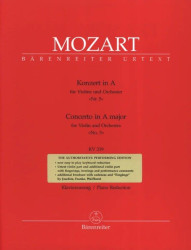 W.A. Mozart: Violin Concerto No. 5 In A (noty na housle, klavír)