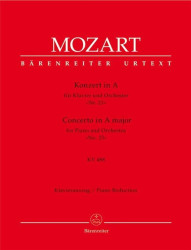 W.A. Mozart: Concerto for Piano No.23 in A (noty na čtyřruční klavír)