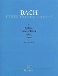 J.S. Bach: 6 Suites a Violoncello Solo senza Basso BWV 1007-1012 (noty na violoncello)