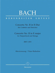 J.S. Bach: Harpsichord Concerto No.2 in E major (noty na čtyřruční klavír)
