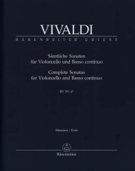 Antonio Vivaldi: Complete Sonatas RV 39-47 (noty na violoncello, basso continuo)