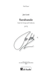 Jon Lord: Sarabande - Suite for Group and Orchestra (noty, partitura)