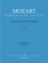 W.A. Mozart: Vesperae Solennes De Dominica K.321 - SATB (noty na sborový zpěv, klavír)