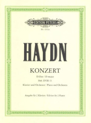 Joseph Haydn: Piano Concerto No.11 In D Hob.XVIII (noty na čtyřruční klavír)